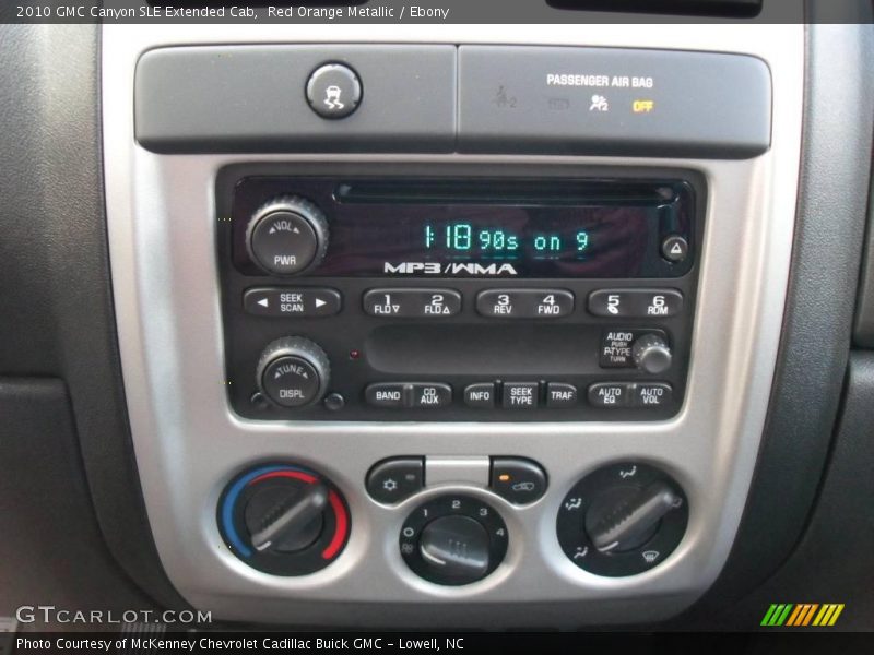 Red Orange Metallic / Ebony 2010 GMC Canyon SLE Extended Cab