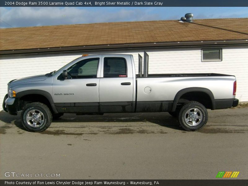 Bright Silver Metallic / Dark Slate Gray 2004 Dodge Ram 3500 Laramie Quad Cab 4x4