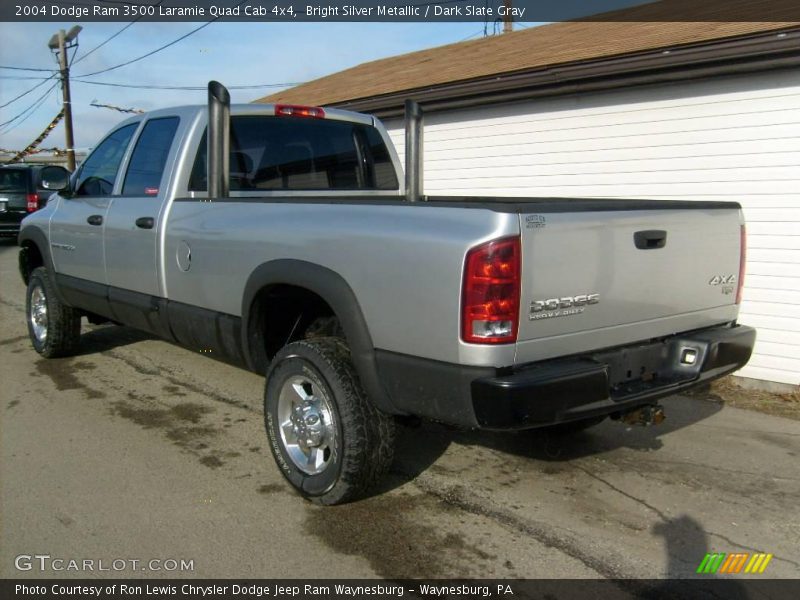 Bright Silver Metallic / Dark Slate Gray 2004 Dodge Ram 3500 Laramie Quad Cab 4x4