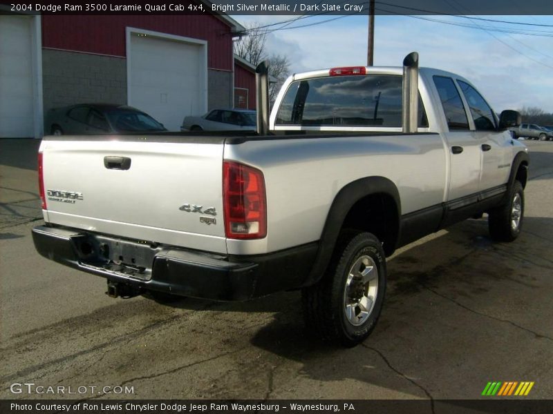 Bright Silver Metallic / Dark Slate Gray 2004 Dodge Ram 3500 Laramie Quad Cab 4x4
