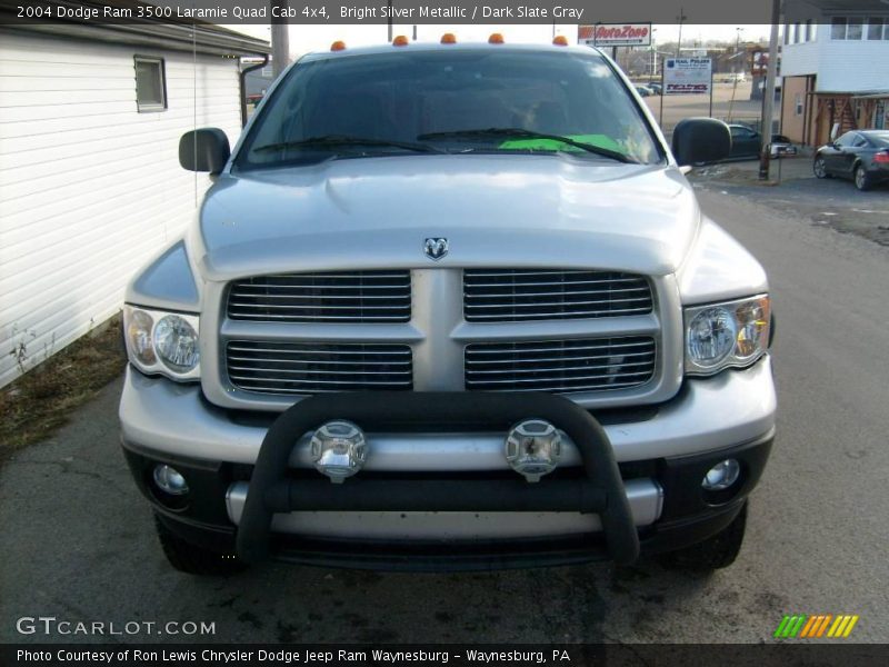 Bright Silver Metallic / Dark Slate Gray 2004 Dodge Ram 3500 Laramie Quad Cab 4x4