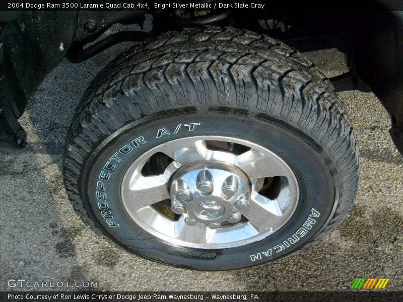 Bright Silver Metallic / Dark Slate Gray 2004 Dodge Ram 3500 Laramie Quad Cab 4x4