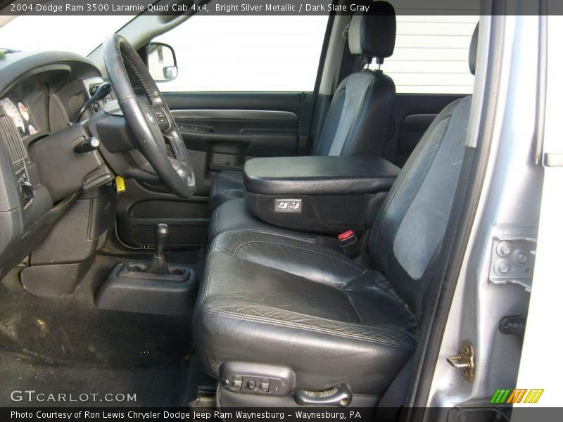 Bright Silver Metallic / Dark Slate Gray 2004 Dodge Ram 3500 Laramie Quad Cab 4x4