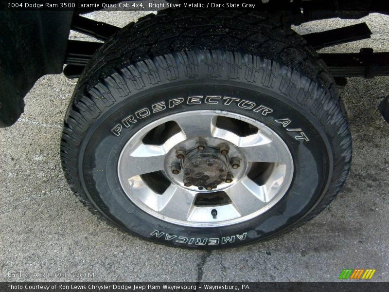 Bright Silver Metallic / Dark Slate Gray 2004 Dodge Ram 3500 Laramie Quad Cab 4x4