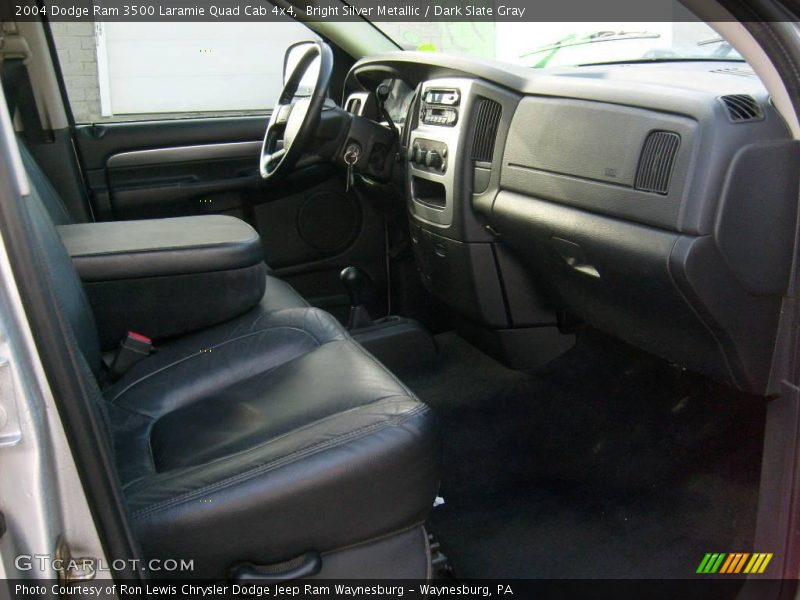 Bright Silver Metallic / Dark Slate Gray 2004 Dodge Ram 3500 Laramie Quad Cab 4x4