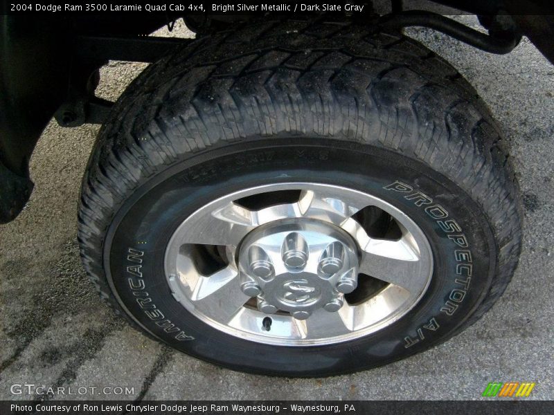Bright Silver Metallic / Dark Slate Gray 2004 Dodge Ram 3500 Laramie Quad Cab 4x4