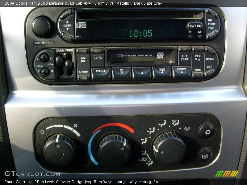 Bright Silver Metallic / Dark Slate Gray 2004 Dodge Ram 3500 Laramie Quad Cab 4x4