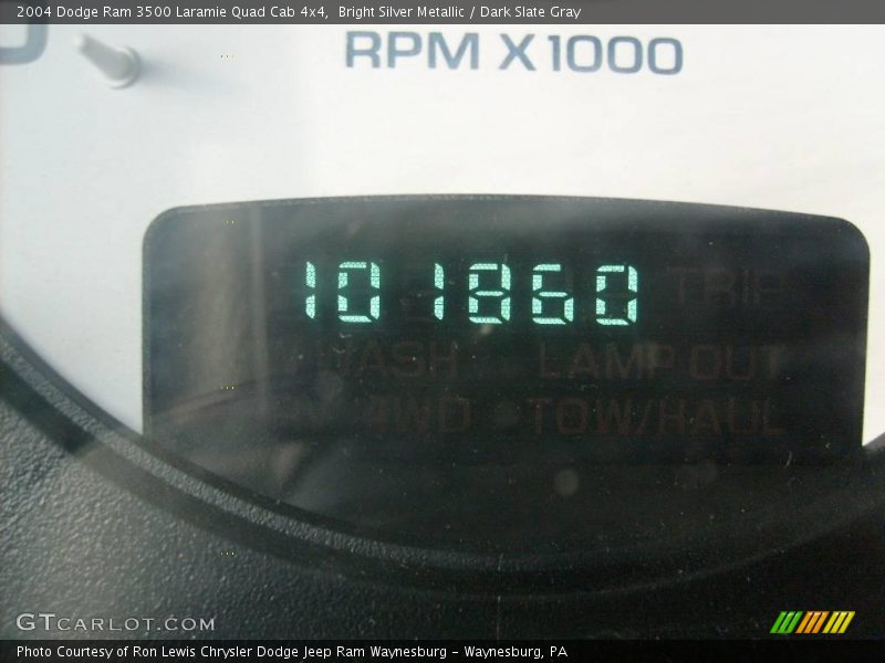Bright Silver Metallic / Dark Slate Gray 2004 Dodge Ram 3500 Laramie Quad Cab 4x4