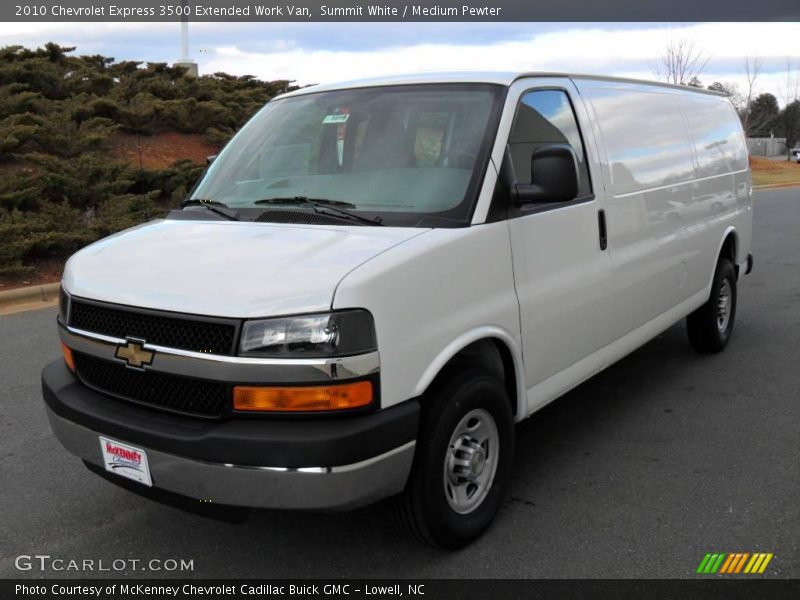 Summit White / Medium Pewter 2010 Chevrolet Express 3500 Extended Work Van