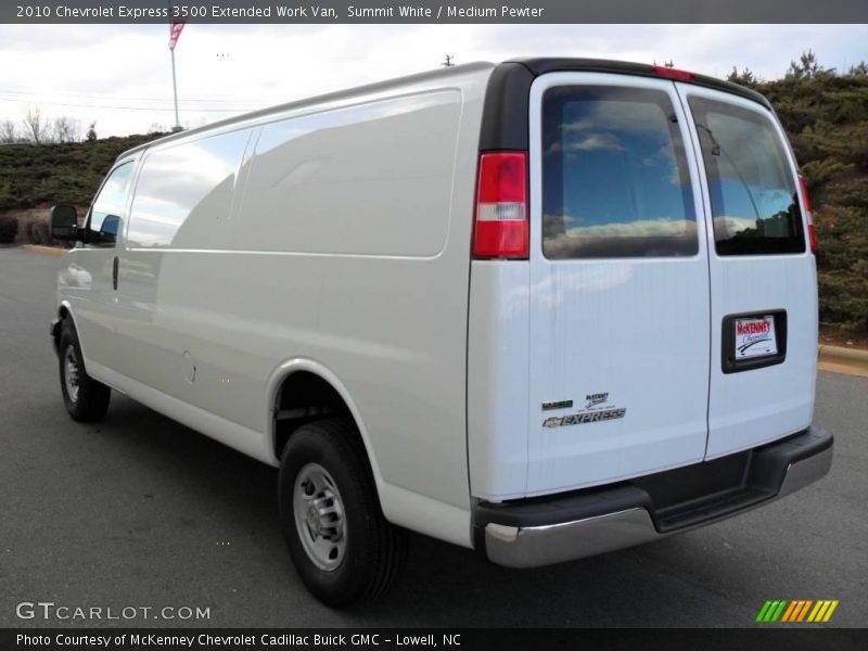 Summit White / Medium Pewter 2010 Chevrolet Express 3500 Extended Work Van