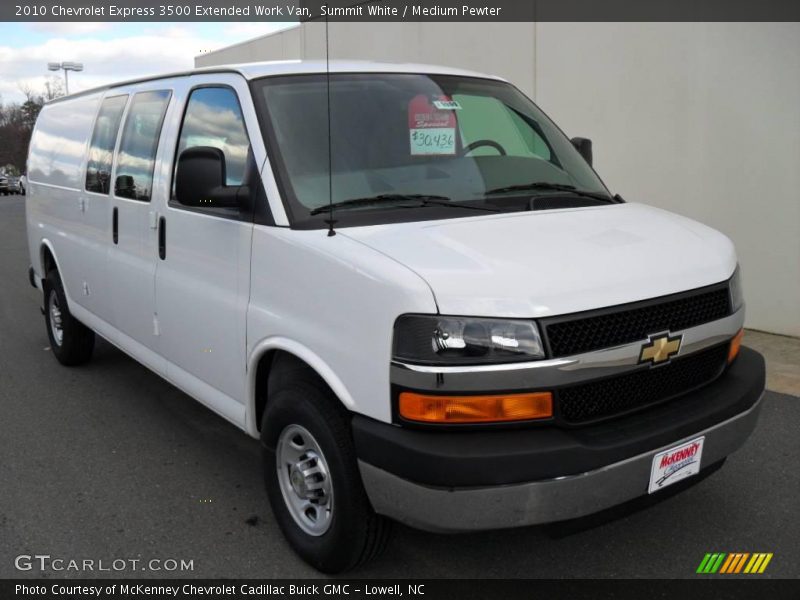 Summit White / Medium Pewter 2010 Chevrolet Express 3500 Extended Work Van