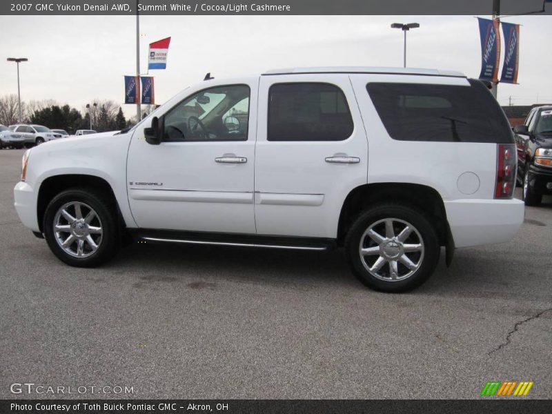 Summit White / Cocoa/Light Cashmere 2007 GMC Yukon Denali AWD
