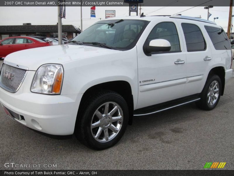 Summit White / Cocoa/Light Cashmere 2007 GMC Yukon Denali AWD