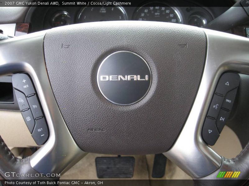 Summit White / Cocoa/Light Cashmere 2007 GMC Yukon Denali AWD