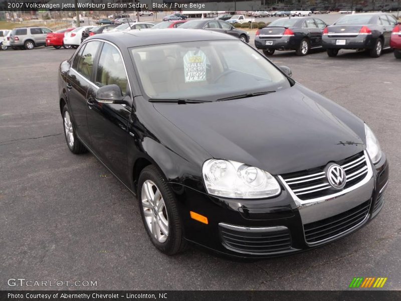 Black / Pure Beige 2007 Volkswagen Jetta Wolfsburg Edition Sedan