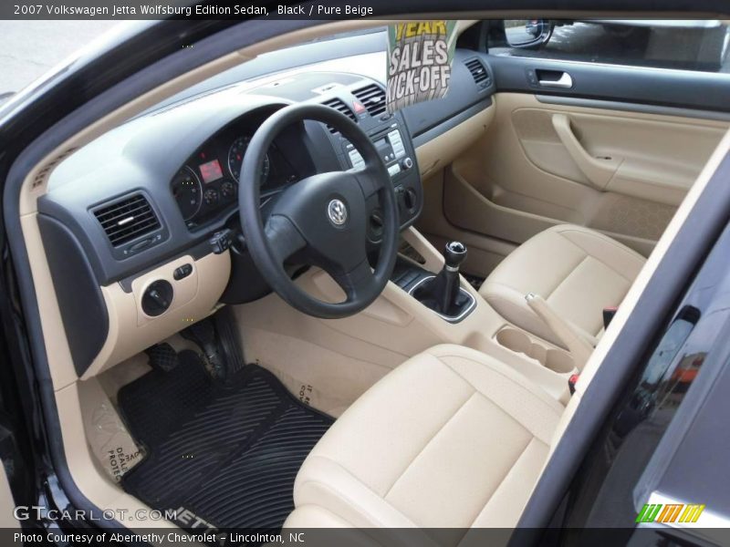 Black / Pure Beige 2007 Volkswagen Jetta Wolfsburg Edition Sedan