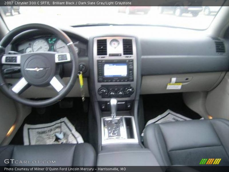 Brilliant Black / Dark Slate Gray/Light Graystone 2007 Chrysler 300 C SRT8