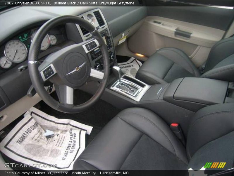 Brilliant Black / Dark Slate Gray/Light Graystone 2007 Chrysler 300 C SRT8