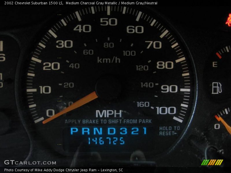 Medium Charcoal Gray Metallic / Medium Gray/Neutral 2002 Chevrolet Suburban 1500 LS