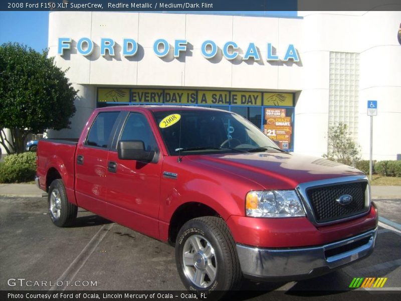 Redfire Metallic / Medium/Dark Flint 2008 Ford F150 XLT SuperCrew