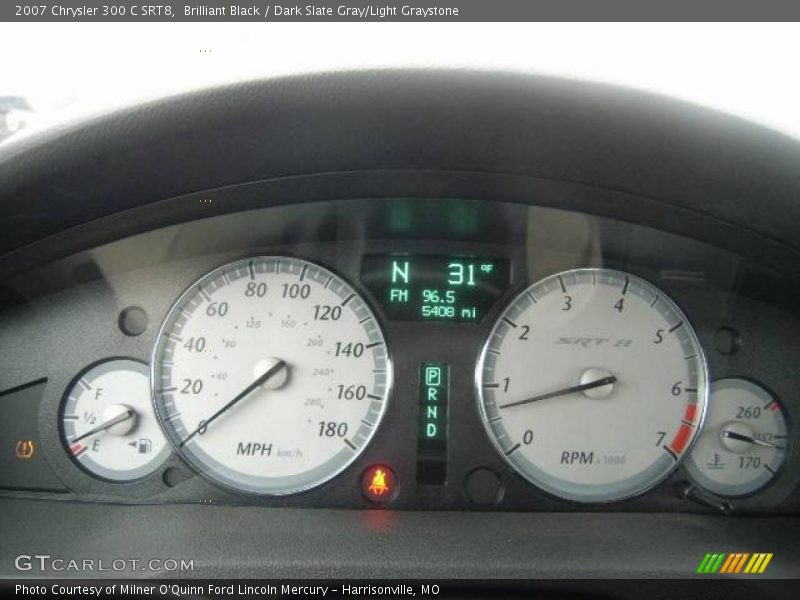 Brilliant Black / Dark Slate Gray/Light Graystone 2007 Chrysler 300 C SRT8