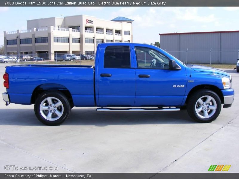 Electric Blue Pearl / Medium Slate Gray 2008 Dodge Ram 1500 Lone Star Edition Quad Cab