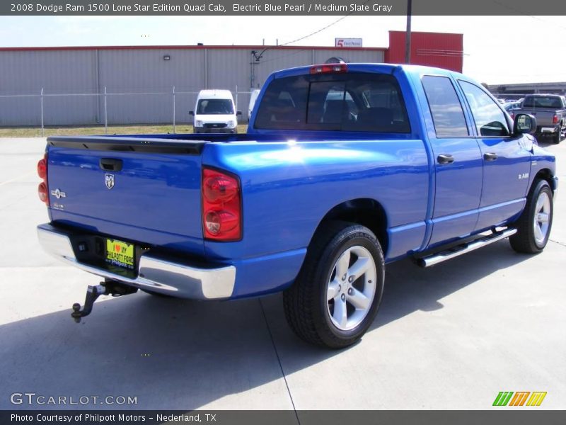 Electric Blue Pearl / Medium Slate Gray 2008 Dodge Ram 1500 Lone Star Edition Quad Cab