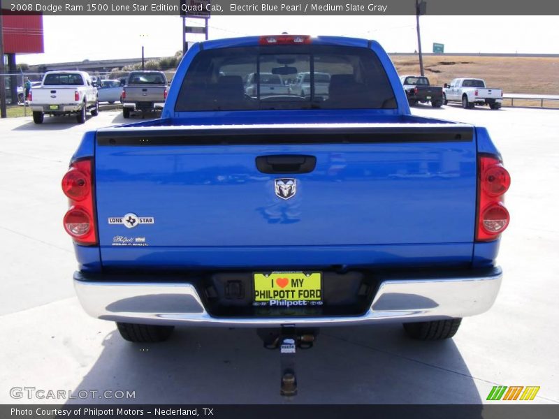 Electric Blue Pearl / Medium Slate Gray 2008 Dodge Ram 1500 Lone Star Edition Quad Cab