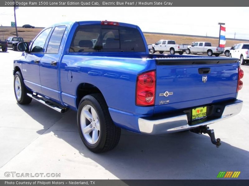 Electric Blue Pearl / Medium Slate Gray 2008 Dodge Ram 1500 Lone Star Edition Quad Cab