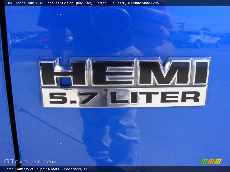Electric Blue Pearl / Medium Slate Gray 2008 Dodge Ram 1500 Lone Star Edition Quad Cab