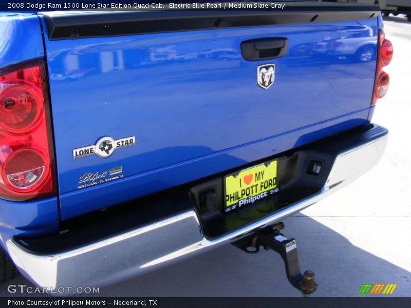 Electric Blue Pearl / Medium Slate Gray 2008 Dodge Ram 1500 Lone Star Edition Quad Cab