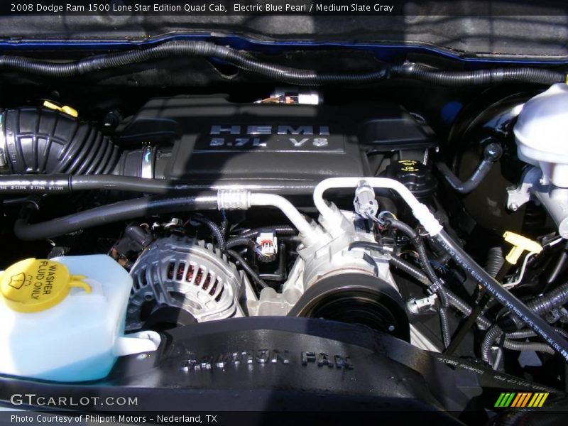 Electric Blue Pearl / Medium Slate Gray 2008 Dodge Ram 1500 Lone Star Edition Quad Cab