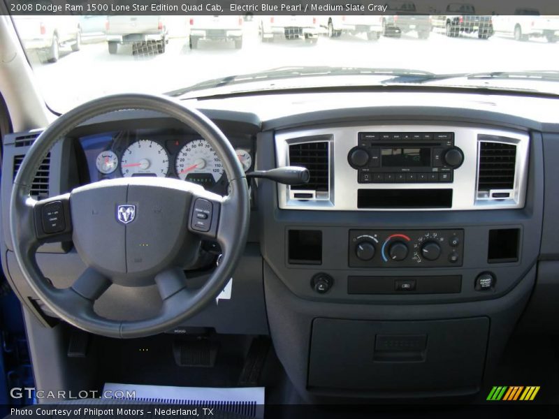 Electric Blue Pearl / Medium Slate Gray 2008 Dodge Ram 1500 Lone Star Edition Quad Cab