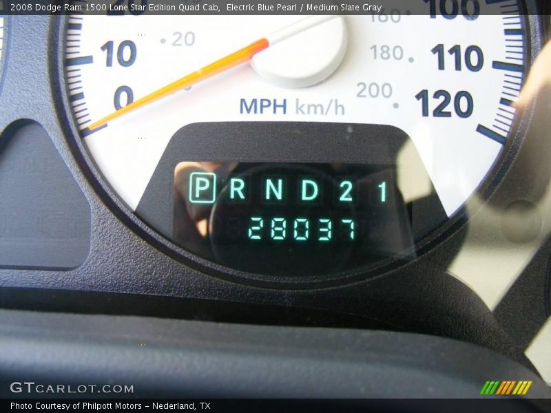 Electric Blue Pearl / Medium Slate Gray 2008 Dodge Ram 1500 Lone Star Edition Quad Cab