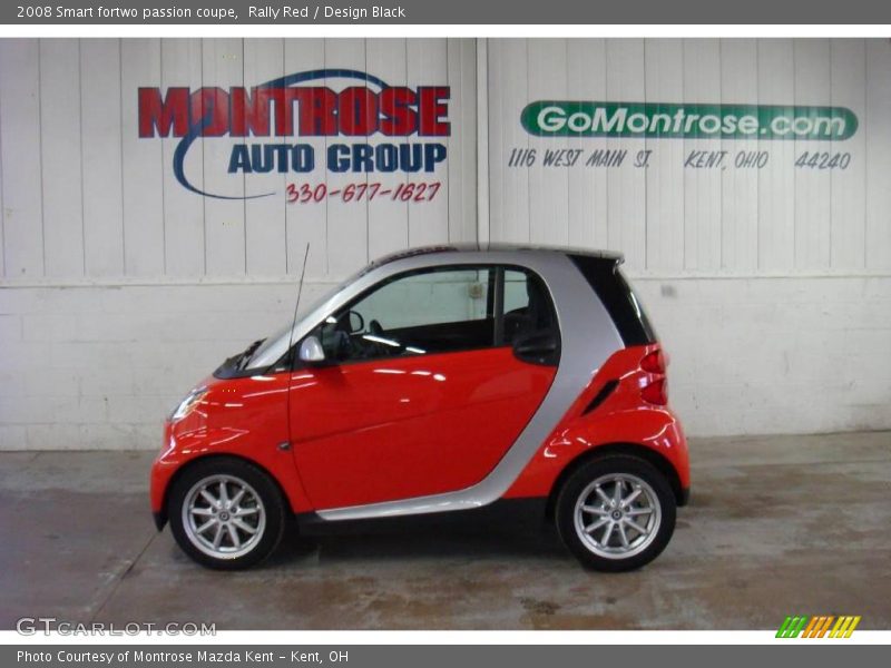 Rally Red / Design Black 2008 Smart fortwo passion coupe