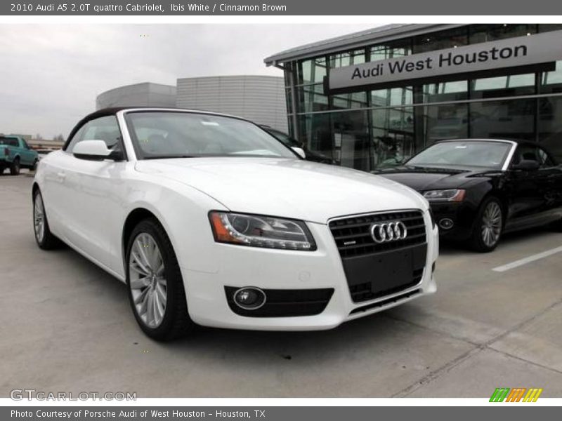 Ibis White / Cinnamon Brown 2010 Audi A5 2.0T quattro Cabriolet