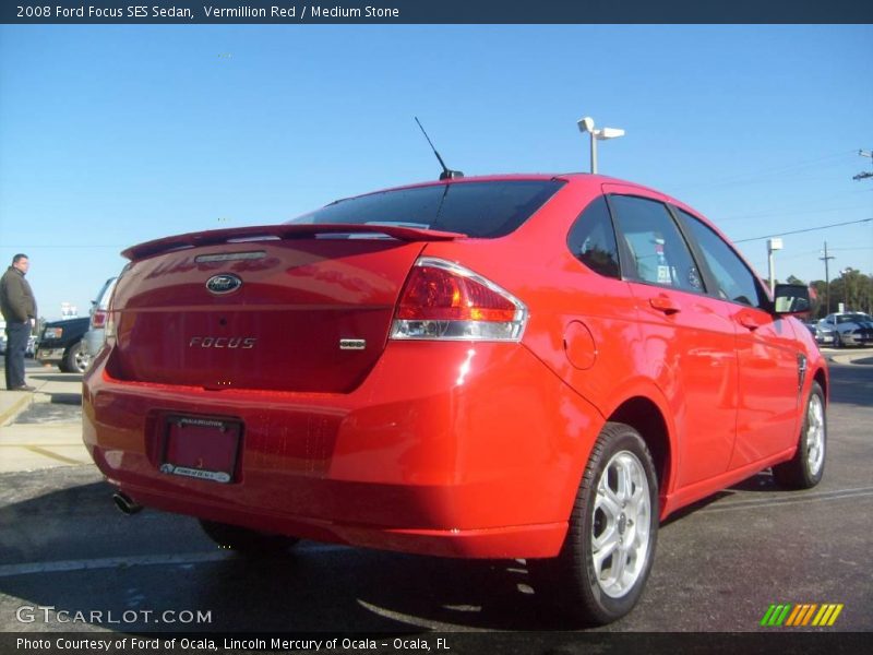 Vermillion Red / Medium Stone 2008 Ford Focus SES Sedan