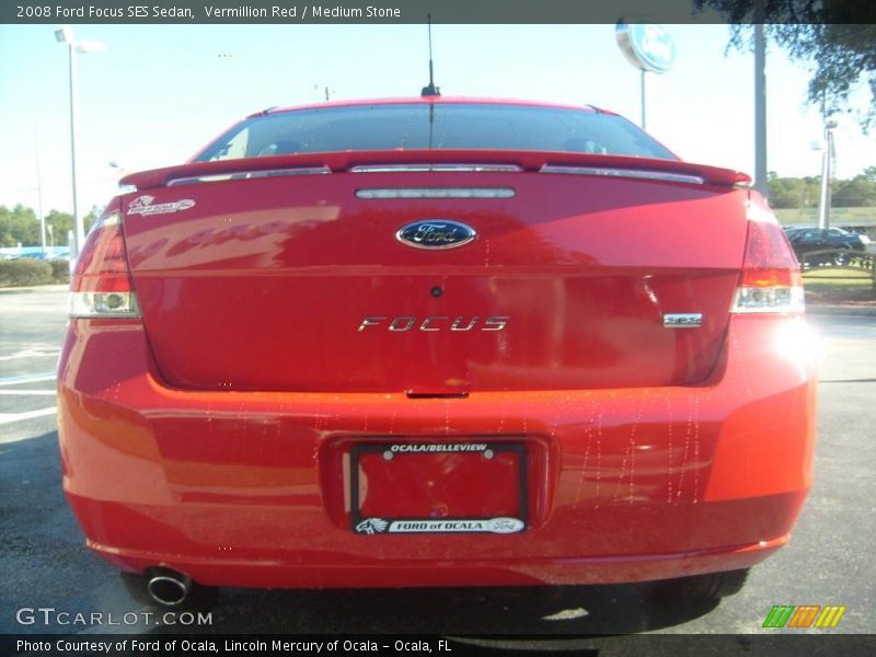 Vermillion Red / Medium Stone 2008 Ford Focus SES Sedan