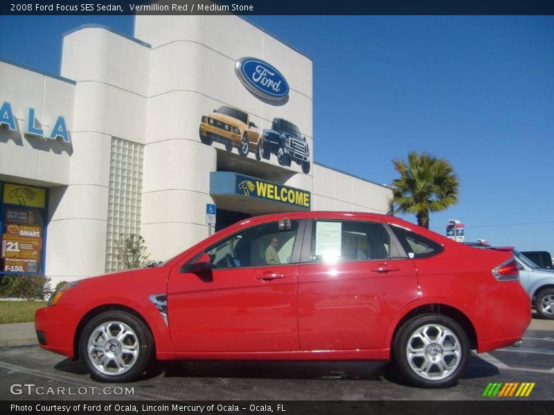 Vermillion Red / Medium Stone 2008 Ford Focus SES Sedan