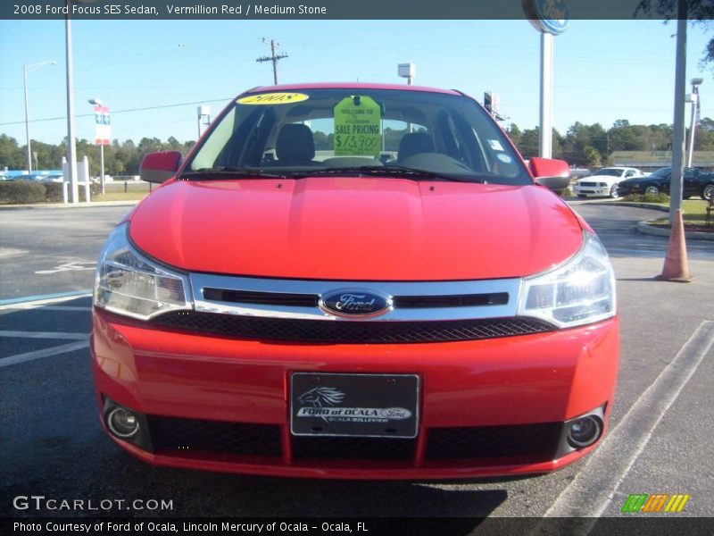 Vermillion Red / Medium Stone 2008 Ford Focus SES Sedan
