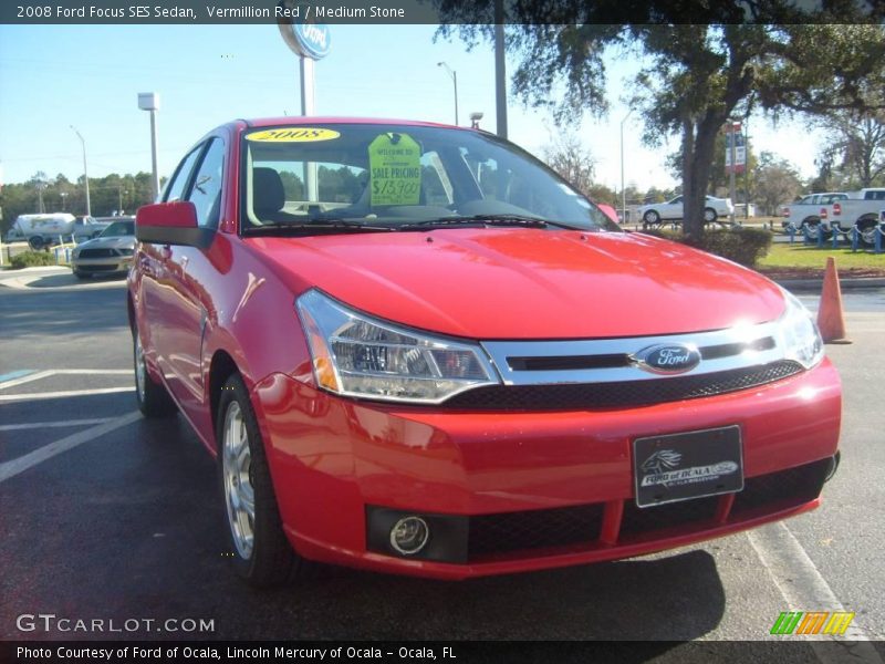 Vermillion Red / Medium Stone 2008 Ford Focus SES Sedan