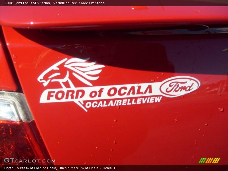 Vermillion Red / Medium Stone 2008 Ford Focus SES Sedan