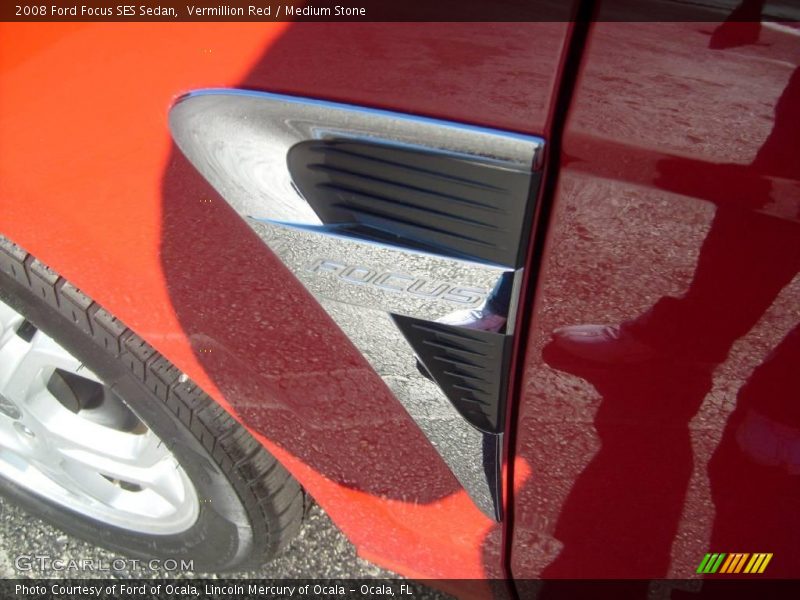 Vermillion Red / Medium Stone 2008 Ford Focus SES Sedan