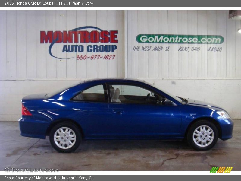 Fiji Blue Pearl / Ivory 2005 Honda Civic LX Coupe