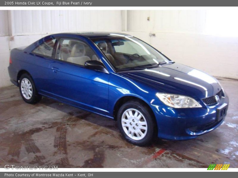 Fiji Blue Pearl / Ivory 2005 Honda Civic LX Coupe