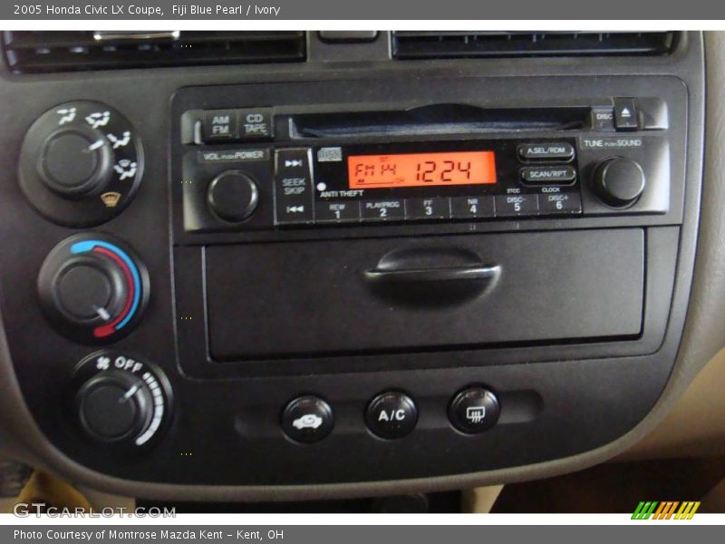Fiji Blue Pearl / Ivory 2005 Honda Civic LX Coupe