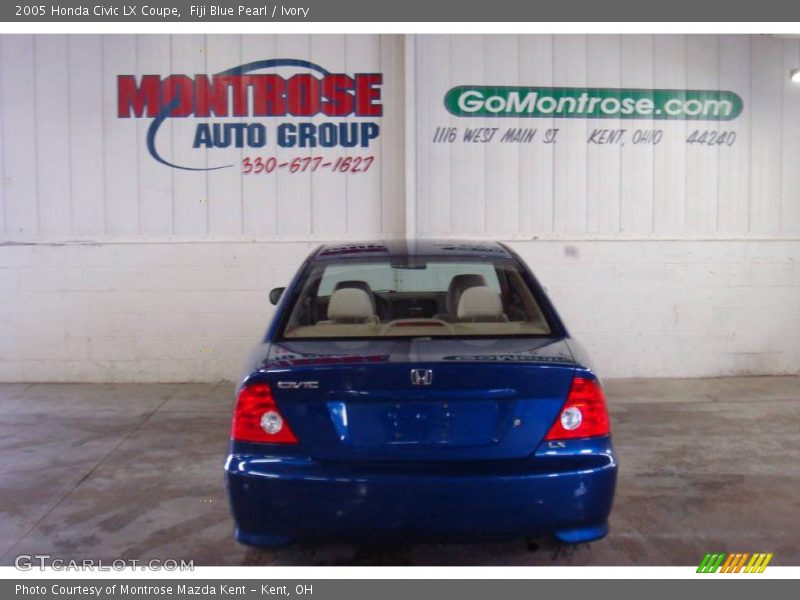 Fiji Blue Pearl / Ivory 2005 Honda Civic LX Coupe