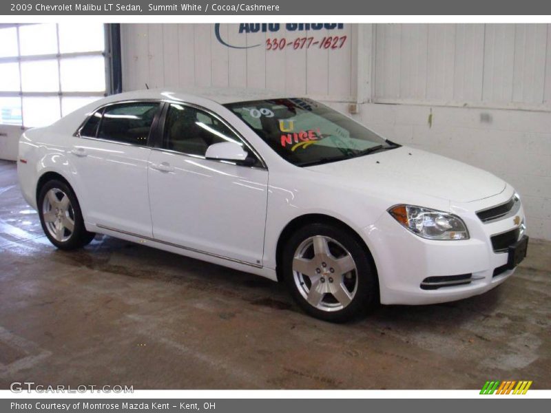 Summit White / Cocoa/Cashmere 2009 Chevrolet Malibu LT Sedan