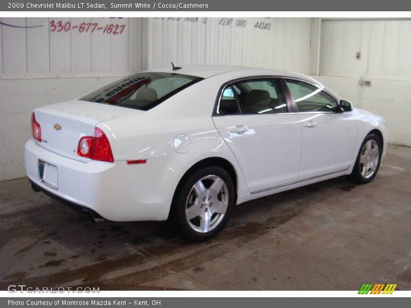 Summit White / Cocoa/Cashmere 2009 Chevrolet Malibu LT Sedan