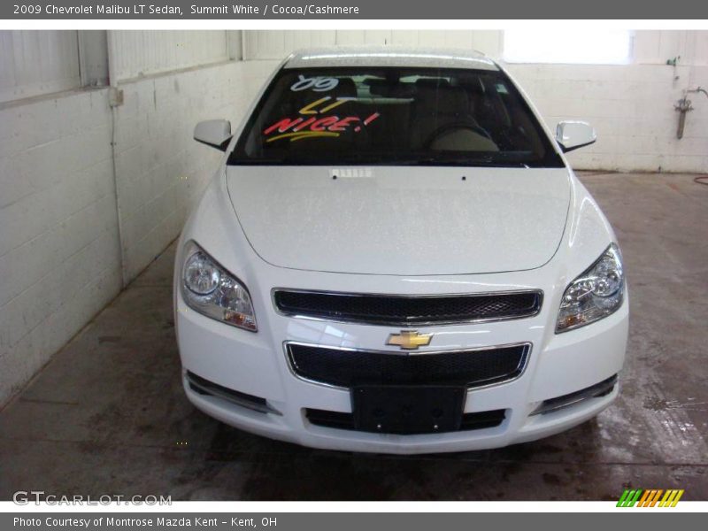 Summit White / Cocoa/Cashmere 2009 Chevrolet Malibu LT Sedan